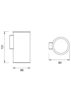 Стакан для зубных щеток WHITECROSS Ergo ER2234GLB золото